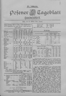 Posener Tageblatt. Handelsblatt 1899.10.20 Jg.38 Nr495
