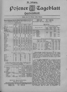 Posener Tageblatt. Handelsblatt 1899.10.28 Jg.38 Nr511