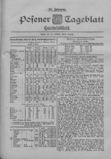 Posener Tageblatt. Handelsblatt 1899.10.31 Jg.38 Nr513
