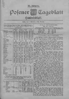 Posener Tageblatt. Handelsblatt 1899.11.07 Jg.38 Nr525