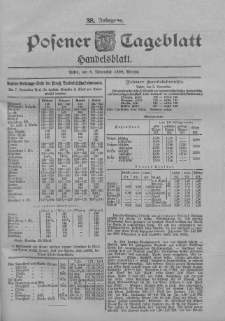 Posener Tageblatt. Handelsblatt 1899.11.08 Jg.38 Nr527