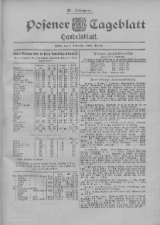 Posener Tageblatt. Handelsblatt 1899.11.09 Jg.38 Nr529