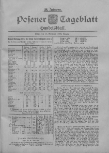 Posener Tageblatt. Handelsblatt 1899.11.11 Jg.38 Nr533