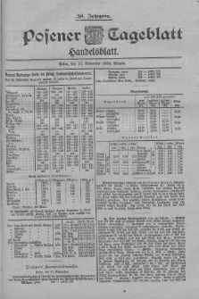Posener Tageblatt. Handelsblatt 1899.11.23 Jg.38 Nr551