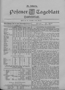 Posener Tageblatt. Handelsblatt 1899.11.28 Jg.38 Nr559
