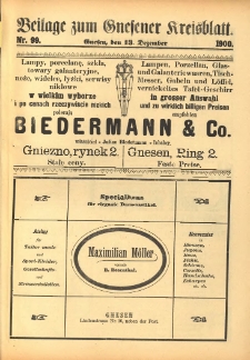 Beilage zum Gnesener Kreisblatt 1900.12.13 Nr99