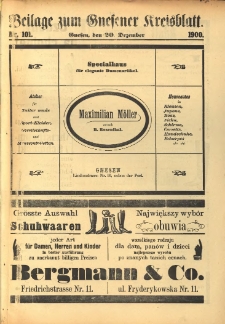 Beilage zum Gnesener Kreisblatt 1900.12.20 Nr101