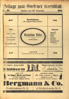 Beilage zum Gnesener Kreisblatt 1900.12.20 Nr101