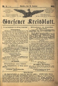 Gnesener Kreisblatt 1901.01.03 Nr1
