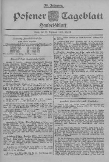 Posener Tageblatt. Handelsblatt 1899.12.28 Jg.38 Nr607