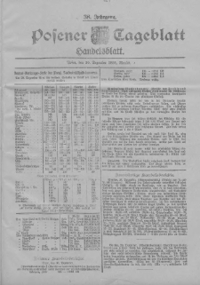 Posener Tageblatt. Handelsblatt 1899.12.30 Jg.38 Nr611