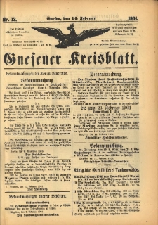 Gnesener Kreisblatt 1901.02.14 Nr13