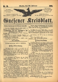 Gnesener Kreisblatt 1901.02.21 Nr15