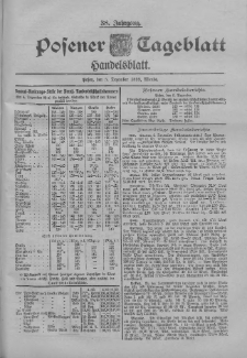 Posener Tageblatt. Handelsblatt 1899.12.05 Jg.38 Nr571