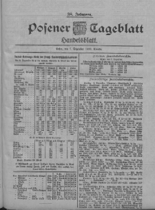 Posener Tageblatt. Handelsblatt 1899.12.07 Jg.38 Nr575