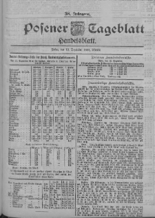 Posener Tageblatt. Handelsblatt 1899.12.12 Jg.38 Nr583