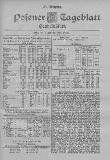 Posener Tageblatt. Handelsblatt 1899.12.15 Jg.38 Nr589