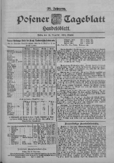 Posener Tageblatt. Handelsblatt 1899.12.16 Jg.38 Nr591