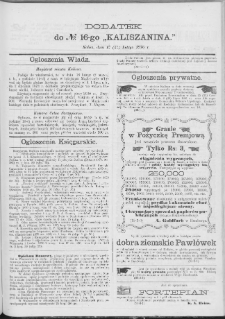 Kaliszanin : gazeta miasta Kalisza i jego okolic