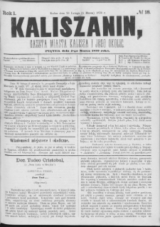 Kaliszanin : gazeta miasta Kalisza i jego okolic