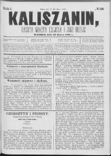 Kaliszanin : gazeta miasta Kalisza i jego okolic