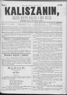 Kaliszanin : gazeta miasta Kalisza i jego okolic