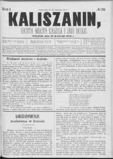 Kaliszanin : gazeta miasta Kalisza i jego okolic