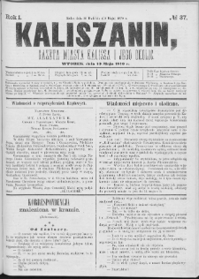 Kaliszanin : gazeta miasta Kalisza i jego okolic