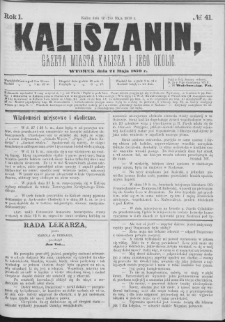 Kaliszanin : gazeta miasta Kalisza i jego okolic