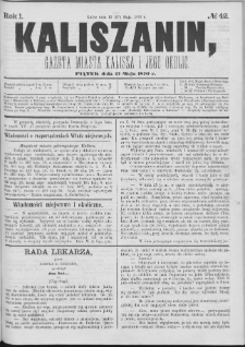 Kaliszanin : gazeta miasta Kalisza i jego okolic