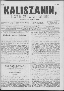 Kaliszanin : gazeta miasta Kalisza i jego okolic