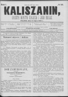 Kaliszanin : gazeta miasta Kalisza i jego okolic