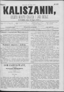 Kaliszanin : gazeta miasta Kalisza i jego okolic