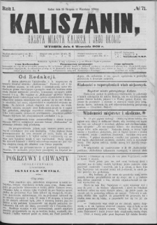 Kaliszanin : gazeta miasta Kalisza i jego okolic