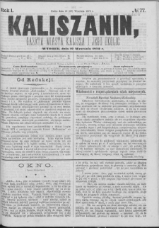 Kaliszanin : gazeta miasta Kalisza i jego okolic