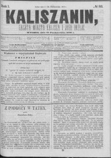 Kaliszanin : gazeta miasta Kalisza i jego okolic