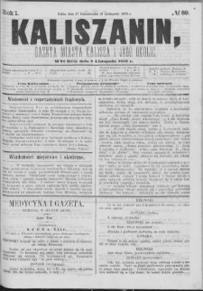 Kaliszanin : gazeta miasta Kalisza i jego okolic