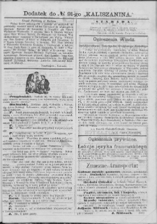 Kaliszanin : gazeta miasta Kalisza i jego okolic