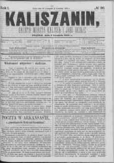 Kaliszanin : gazeta miasta Kalisza i jego okolic