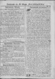 Kaliszanin : gazeta miasta Kalisza i jego okolic