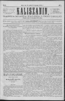 Kaliszanin : gazeta miasta Kalisza i jego okolic