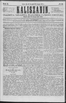 Kaliszanin : gazeta miasta Kalisza i jego okolic