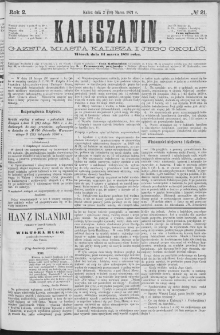 Kaliszanin : gazeta miasta Kalisza i jego okolic