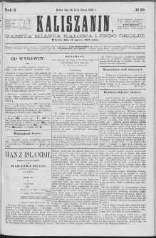 Kaliszanin : gazeta miasta Kalisza i jego okolic