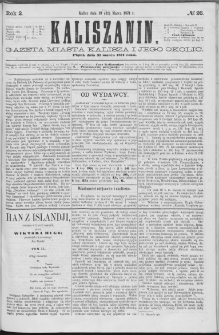 Kaliszanin : gazeta miasta Kalisza i jego okolic