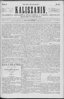 Kaliszanin : gazeta miasta Kalisza i jego okolic