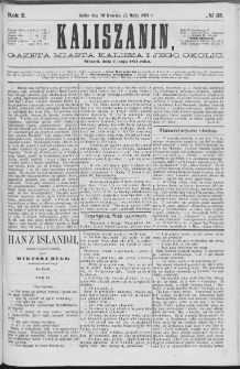 Kaliszanin : gazeta miasta Kalisza i jego okolic