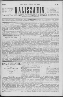 Kaliszanin : gazeta miasta Kalisza i jego okolic