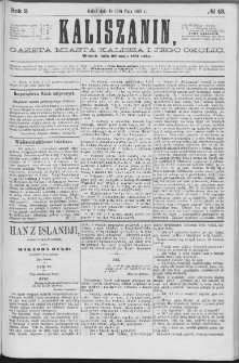 Kaliszanin : gazeta miasta Kalisza i jego okolic