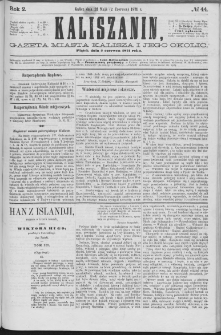 Kaliszanin : gazeta miasta Kalisza i jego okolic